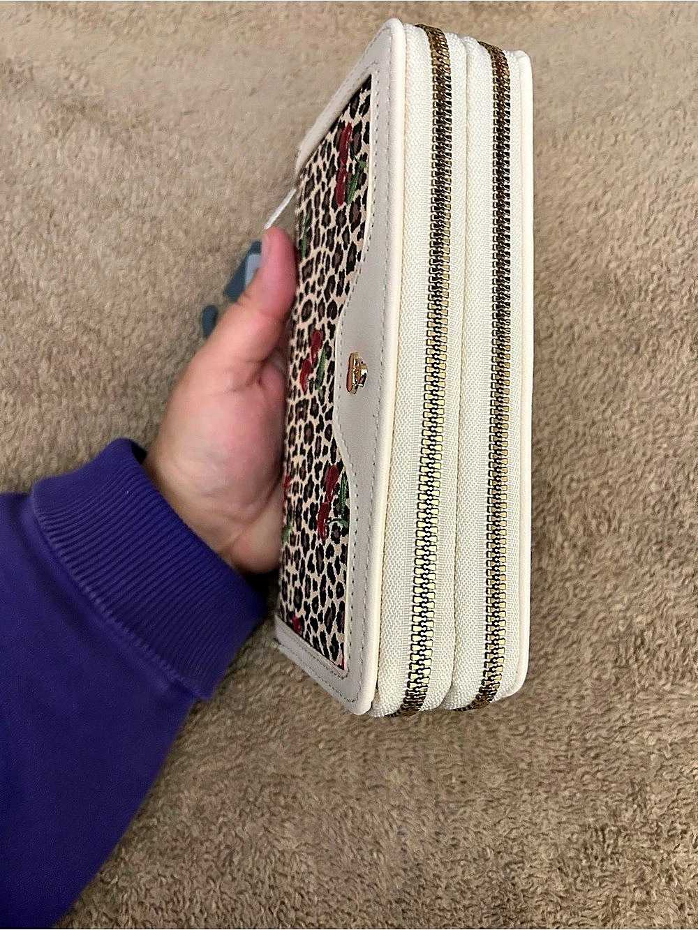 Cherry Leopard Print Wallet NWT - Picture 4 of 5